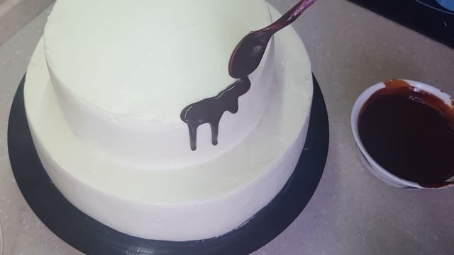 Сборка и декорирование двухъярусного торта ? How to make two-layered cake