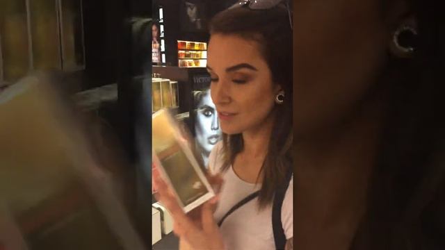 Bre nicole, tattoo model, shopping for perfume at Victoria secret in Las Vegas