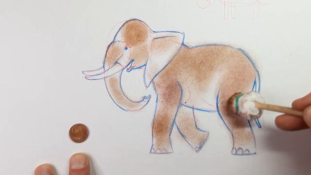 Рисуем слона за 101 копейку (Детям). How to draw an elephant using circles (To the children) смотреть онлайн