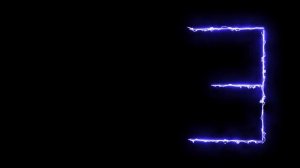 Футаж Буква Э. Эффект электрической молнии, пробегающей по всей букве.mp4
