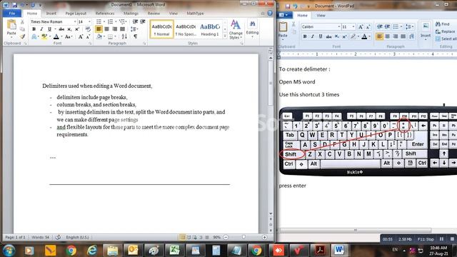Delimiter in MS word смотреть онлайн