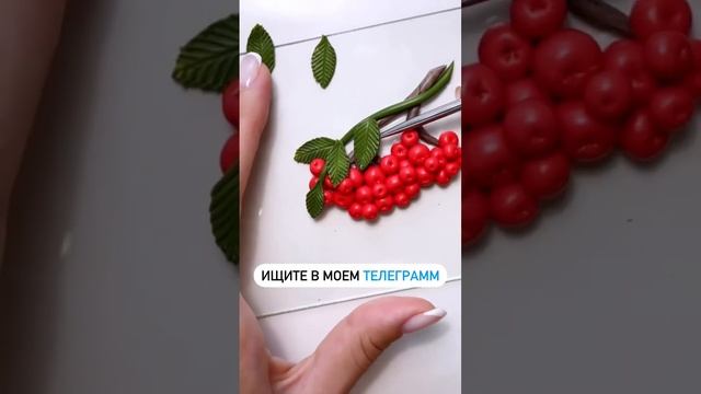 МК по Рябине #полимернаяглина #polymerclay #лепка #cernit #мастеркласс
