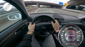 Mercedes-Benz E63 AMG W211 TOP SPEED DRIVE ON GERMAN AUTOBAHN ?