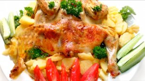 Курица в майонезе с чесноком в духовке! Рецепт!
