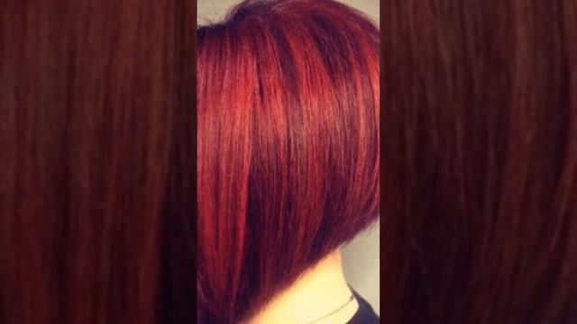 Red bob #haircut