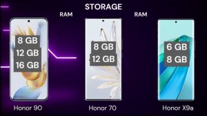 Honor 90 vs Honor 70 vs Honor x9a