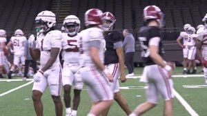 Bryce Young, Will Anderson Jr., and Alabama team practice Tuesday ahead of the Sugar Bowl
