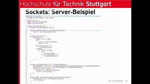 Verteilte Systeme 5 - Netzwerkkommunikation mit Sockets und Servlets