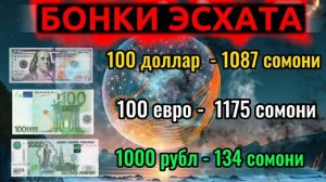 🎥 курси рубл дар точикистон боло рафт 9.апрел.2023 ⬆️ курс валюта в таджикистан срочно