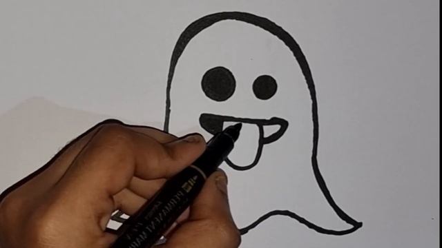 How to draw ghost | Как нарисовать привидение | Cómo dibujar fantasma | Drawings for kids