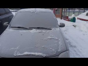 Рено Логан запуск двигателя К7М в мороз -25, с моторным маслом Татнефть Люкс ПАО 5w40(Renault Logan)