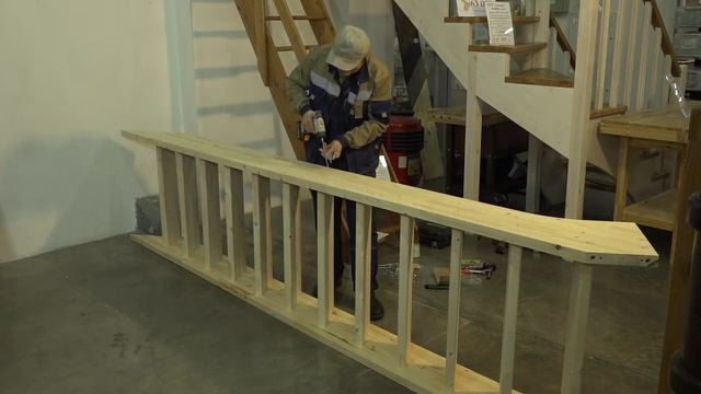 Простая сборка деревянной лестницы Profi&Hobby ЛС-10у