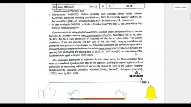 LEGAL ASSISTANT JOB  | LATEST LEGAL JOB VACANCY 2023 | LAW OFFICER VACANCY | GURUGRAM UNIVERSITY JO