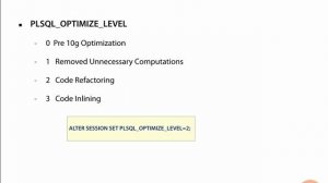 02 04 PLSQL OPTIMIZE LEVEL & Compile for Debug