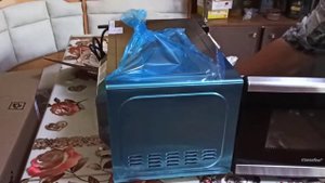 Посылка с Алиэкспресс Микроволновая печь Comfee CMG207E03S с грилем объём 20л таймер на 99 мин