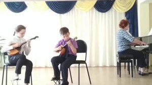 Дуэт домристов Поляк Катя и Павельев Алеша Степь да степь кругом обр. В.Котельникова