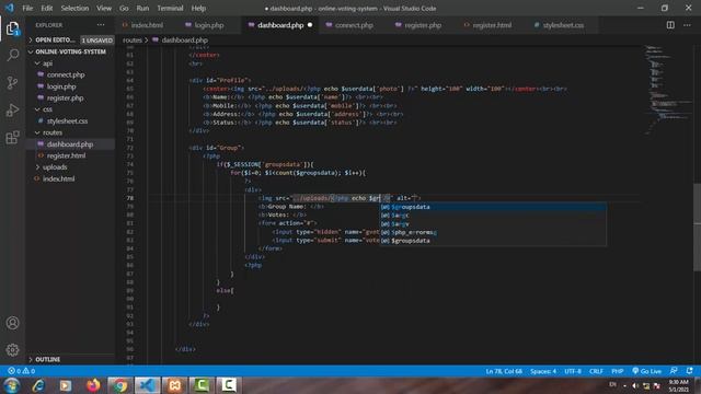 Online Voting System in PHP | Part 8 Tutorial | PHP Mini Project with Source Code | PHP and MySQL