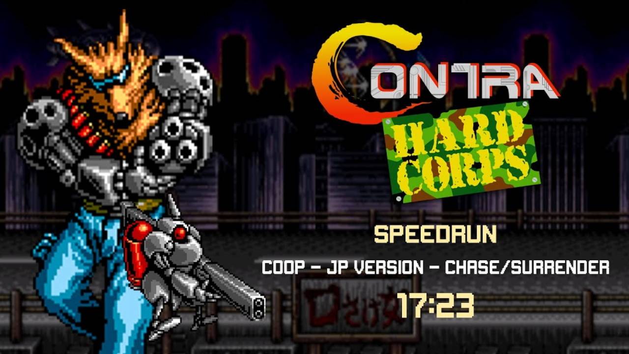 Contra: Hard Corps Co-op - Chase/Surrender in 17m 23s by alex92Tcordobes & RealDroned - 1st place.