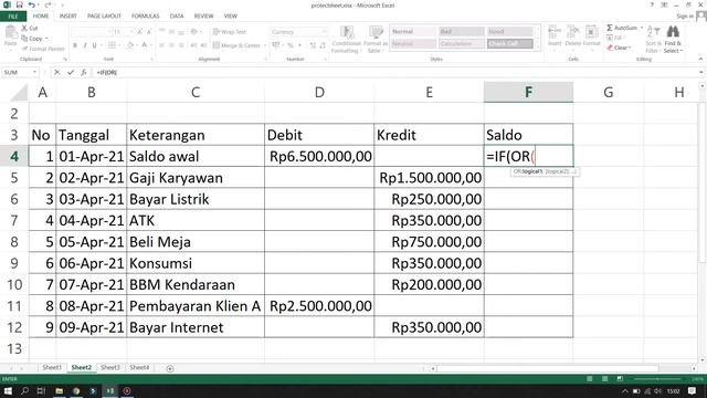 CARA BUAT SALDO BERJALAN OTOMATIS & KUNCI WORKSHEET EXCEL DENGAN PASSWORD - TEACH ID смотреть онлайн
