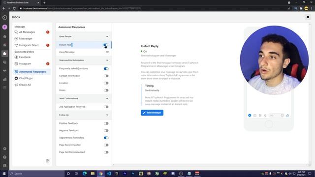 How to enable instant response messages on Instagram смотреть онлайн
