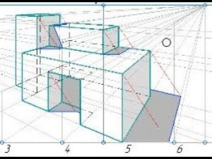 Тени в перспективе:  Начертательная геометрия.  2D построения в Компасе 3D