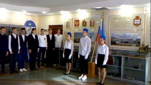 Вынос флага Российской Федерации в Лицее №1 (3 сентября)