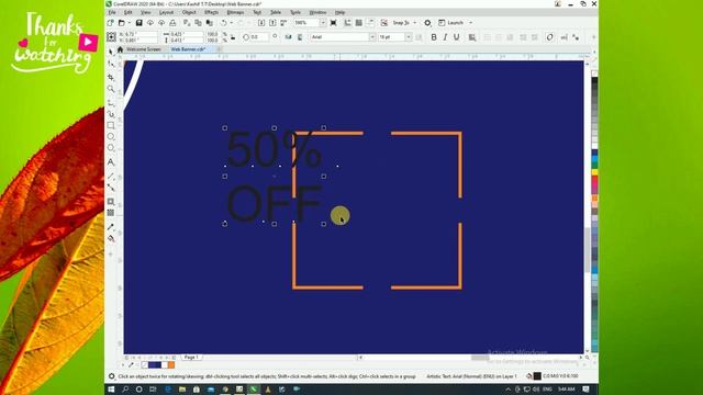 how to banner design in coreldraw  2021