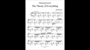The Theory of Everything Piano Cover - Domestic Pressures - Jóhann Jóhannsson