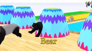 Crossing Fountain Transformation with Cow Lion Hippo Eagle Guess The Animals GAme