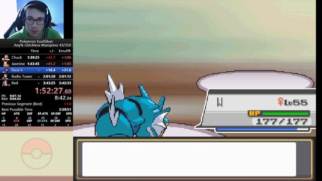 Pokémon Hearthgold Any% Glitchless Manipless Speedrun in 3:42:37 смотреть онлайн