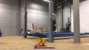 Установка 4-х стоечного подъёмника от компании Азбука Автосервиса