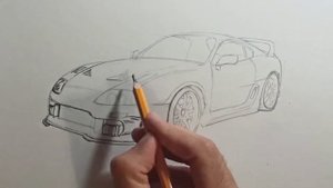 Как нарисовать машину - Toyota SUPRA