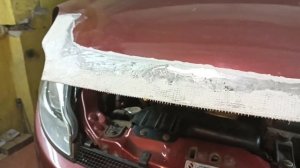 Ремонт коррозии капота без рихтовки и сварки Chery.