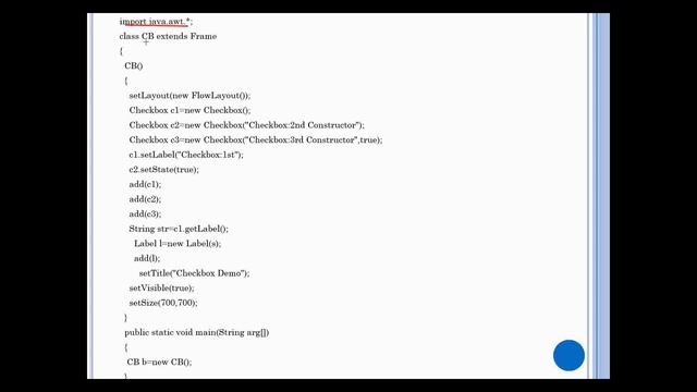 Checkbox clas in Java AWT |AWT Program for Checkbox смотреть онлайн