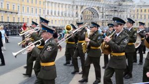 Дефиле военных оркестров на Дворцовой площади