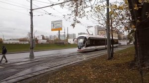 Заезд на подъездные трамвайные пути в депо Имени Баумана