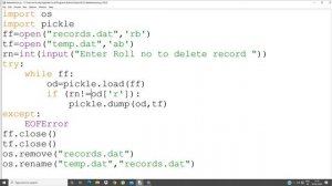 GAVPSK E-CLASSES Computer Science XII- 30/04/2020, Modify and Delete record of binary file in Pytho