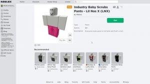 Как получить БЕСПЛАТНО ФУТБОЛКУ И ШТАНЫ в роблокс | Industry Baby Scrubs Top Lil Nas X LNX roblox