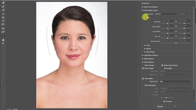 Photoshop cc 2017 - Liquify - New Independent Eye Changes смотреть онлайн