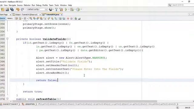 JavaFX 8 Tutorial 27 Warning Alert Dialog If Any Field Is Empty Before Saving To Database смотреть онлайн