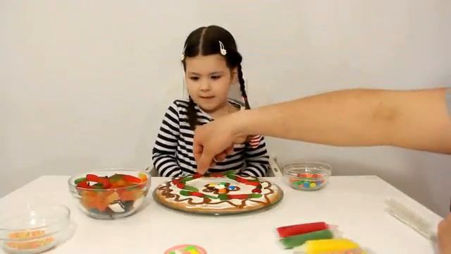 Сладкая пицца, делаем своими руками. Sweet pizza, cooking.