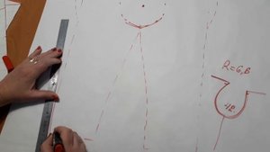 Выкройка нарядного длинного рукава с воланом по пройме и зауженного к низу.mp4