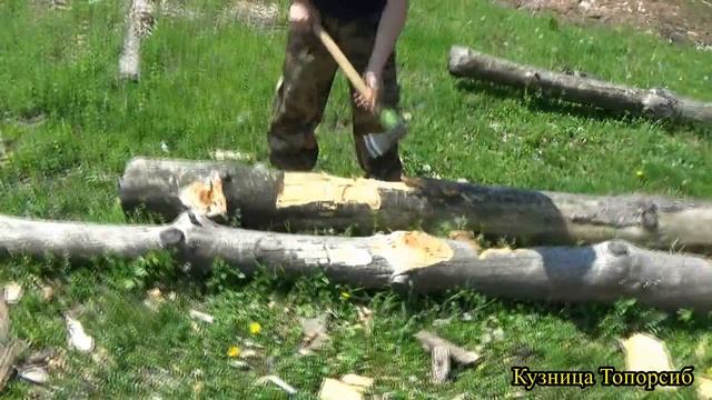 Силовая линзовидная заточка. Топор Бобр. смотреть онлайн