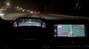Changan cs 55 plus ночь, автопилот, фары лед, трасса.