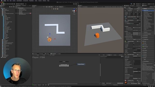 Setting up Player movement with Unity 3D NavMesh Agent in Playmaker смотреть онлайн