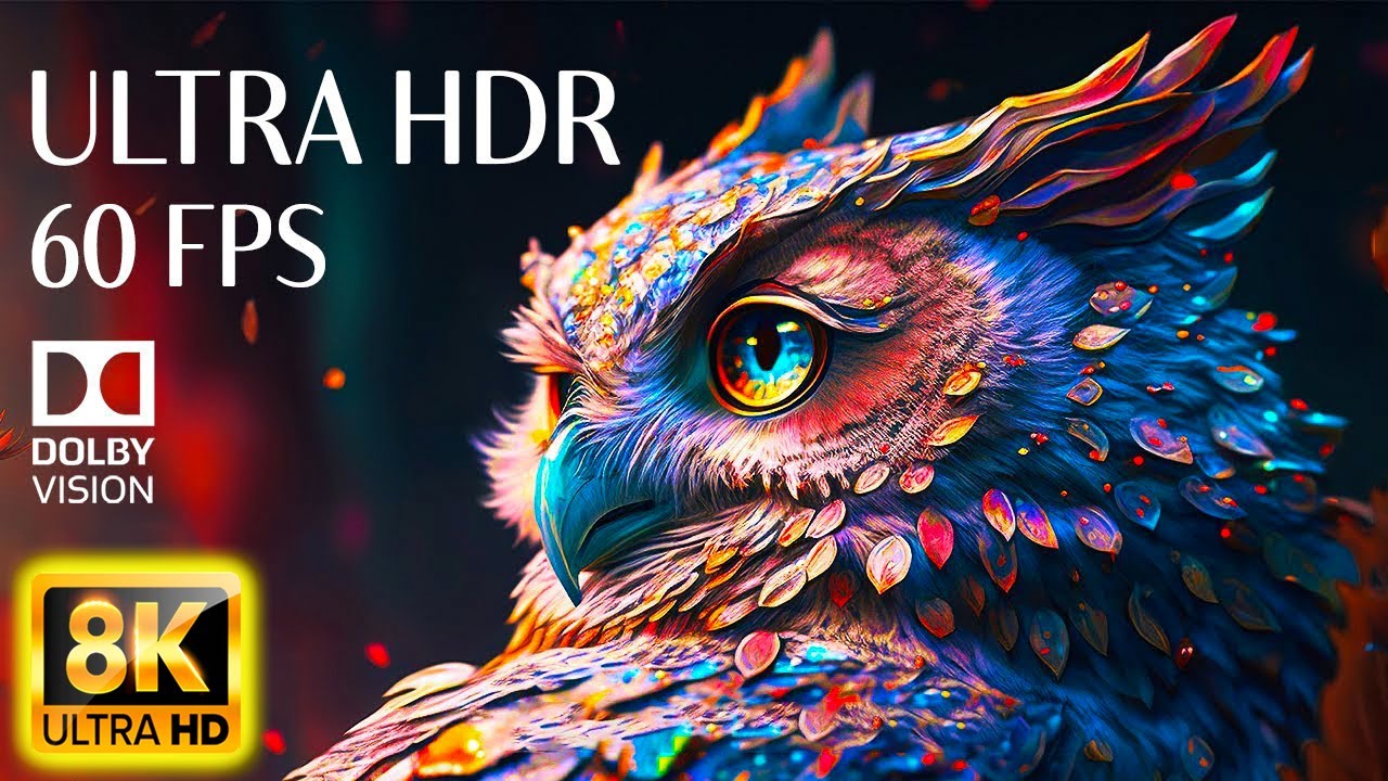 8K HDR 60FPS Dolby Vision -- красочно динамичное животное