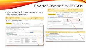Планирование нагрузки преподавателей. Раздел "Расписание"