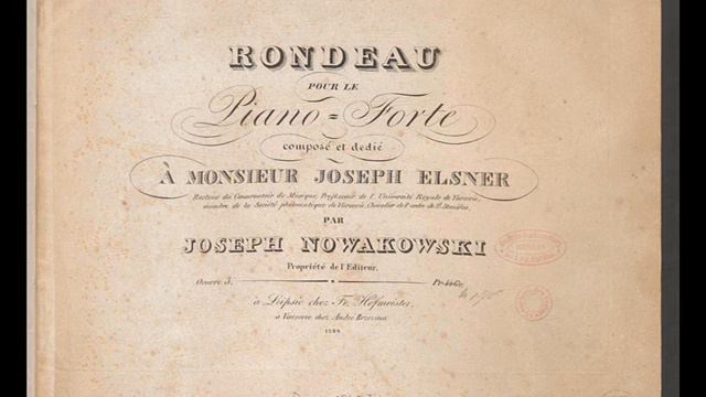 Józef Nowakowski • Rondeau op. 3 (1827) смотреть онлайн