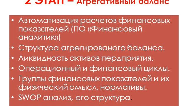 Финансовый менеджмент - онлайн курс - агрегированный баланс смотреть онлайн