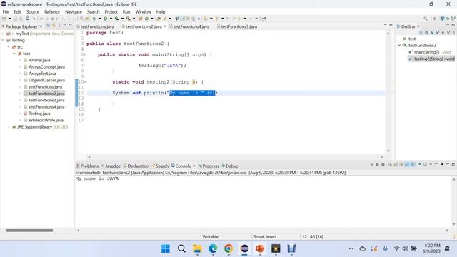 Functions in JAVA| Function Input Parameters| Function Return Types